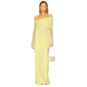 Deme by Gabriella Heloise Dress in Butter Yellow XSmall New Womens Maxi Gown